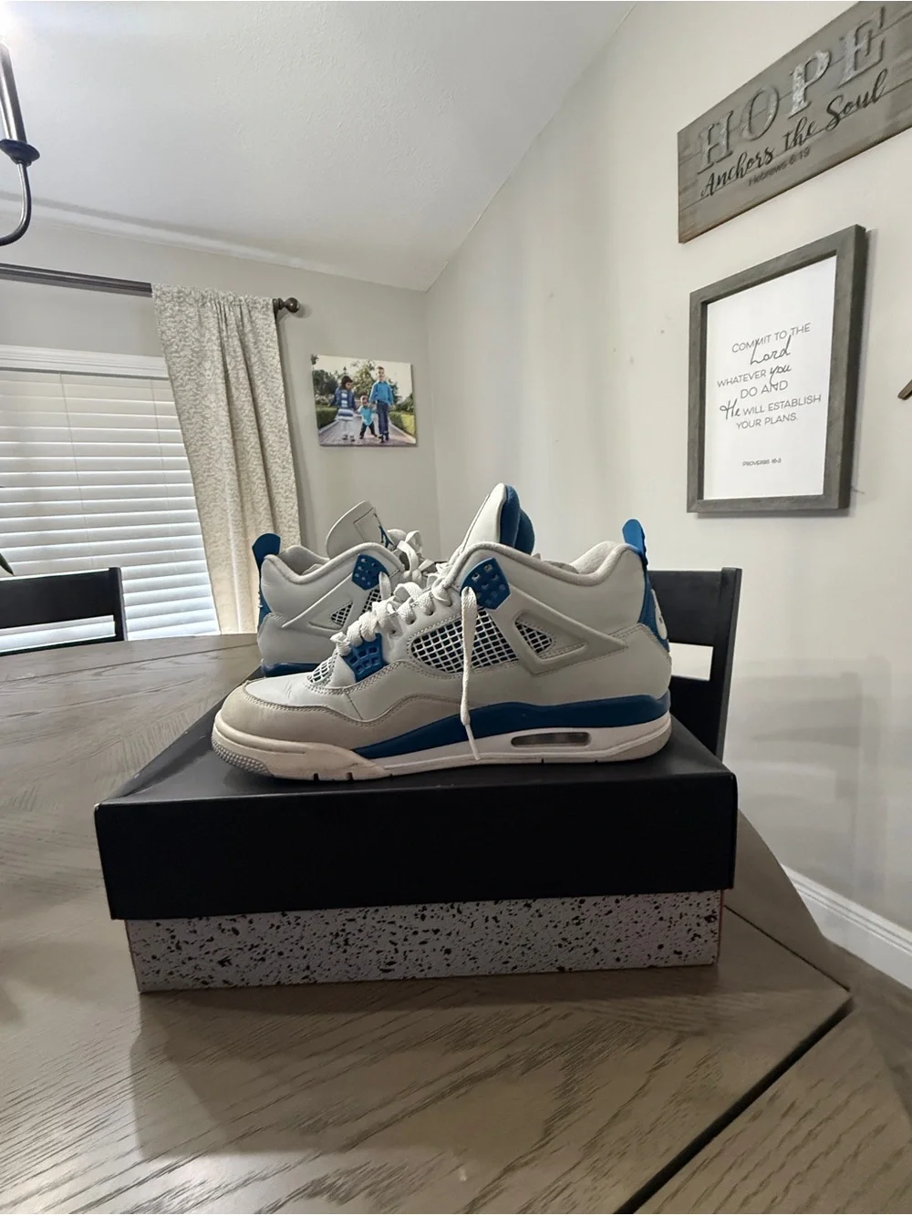 Nike Air Jordan 4 Retro 2024 Military Blue Men’s Mid-Top Leather FV5029-141 11.5